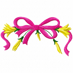 Ribbions And Bows Embroidery Design 10